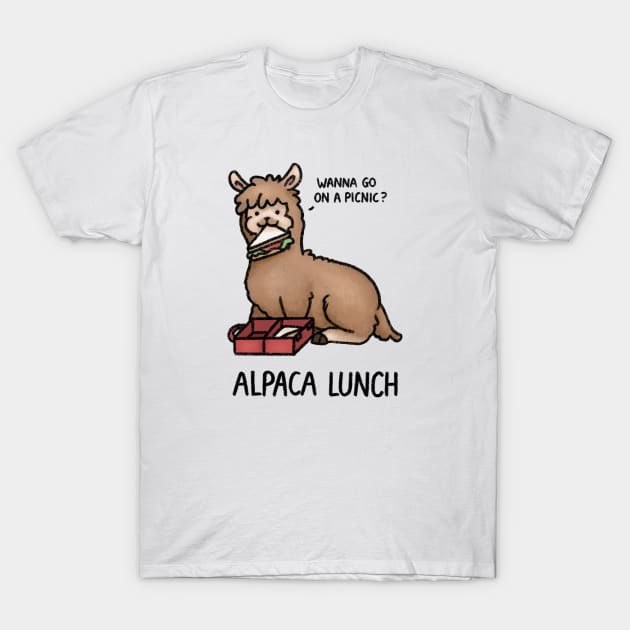 Alpaca Lunch T-Shirt by drawforpun